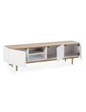 MUEBLE TV BLANCO Y ROBLE