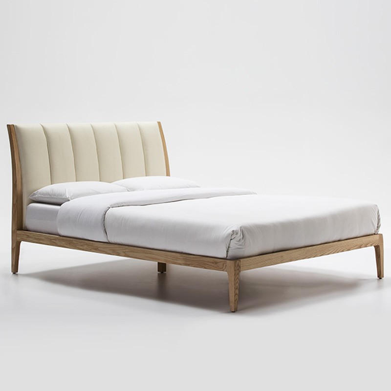 CAMA DE MADERA Y POLIPIEL